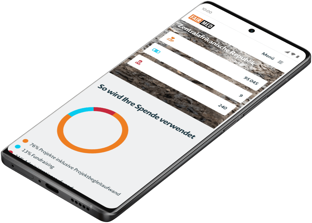 Transparenz von FAIRMED auf einem Smartphone