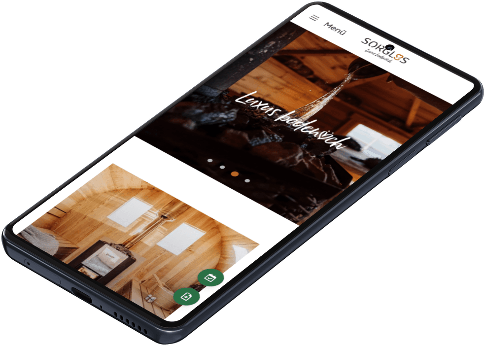 Mobile-Ansicht der Website